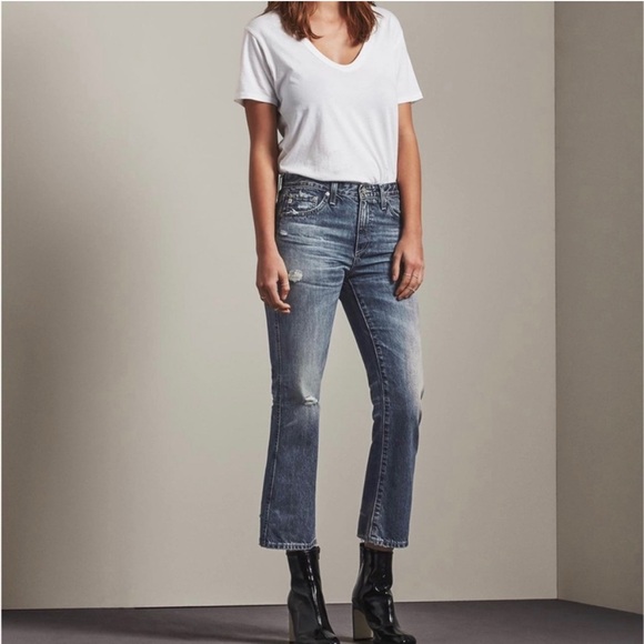 AG Jodi Crop High Rise Slim Fit Flare Leg Jeans Size 29R - Picture 1 of 12